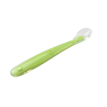 Colorful Silicone Spoon for Babies Hot Sale Candy Color Temperature Sensing Baby Feeding Tools