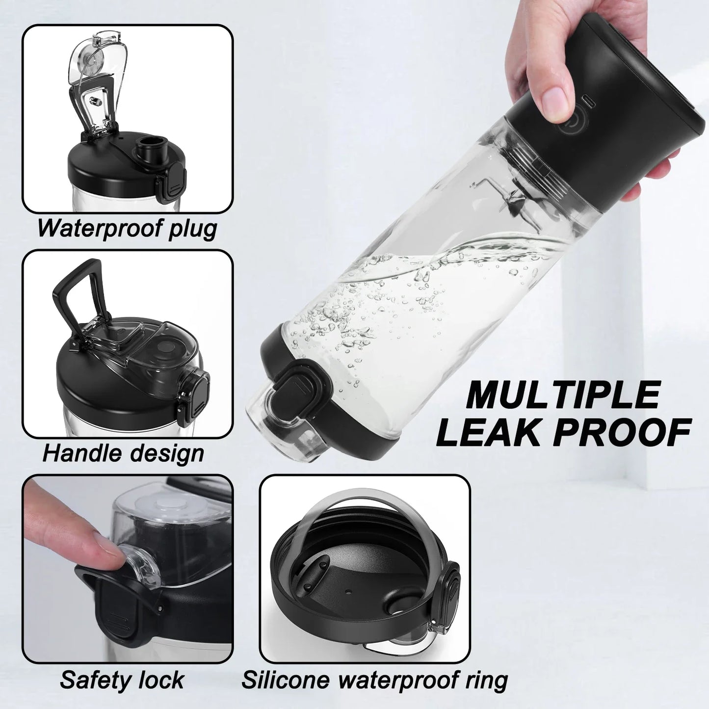 Portable Blender Personal Juicer - Kitchen 20oz USB Rechargeable 4000mAh Large Battery With 6 Blades for Smoothies Shakes Baby