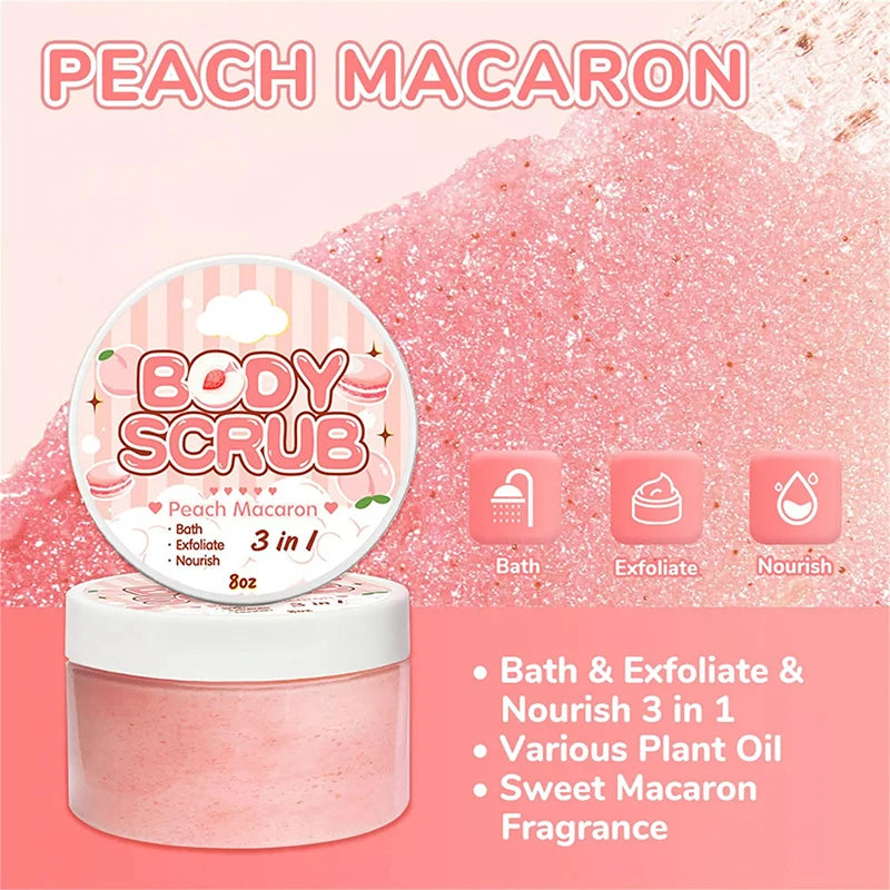 Koec Cocount 3 Counts Body Care Set-body Scrub+body Juice Oil+body Milk Mist Moisturizing Body Care Scrub Whitening Body Lotion