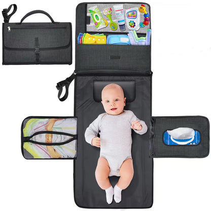 Foldable Baby Diaper Changing Pad Waterproof Newborn Diaper Pad Portable Toddler Changing Table Durable Oxford Baby Diaper Bag