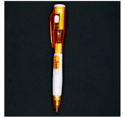 4pcs Funny Stationary Toy for Children Ballpoint Ball Point Pen Led Flashlight Torch