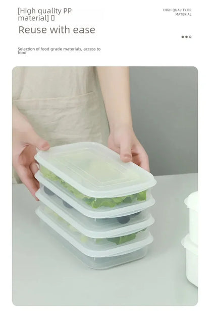 Modern Simple Style Portable Fridge Classification Preservation Box Meat Box Cold Storage Bento Onion Garlic Sub-box
