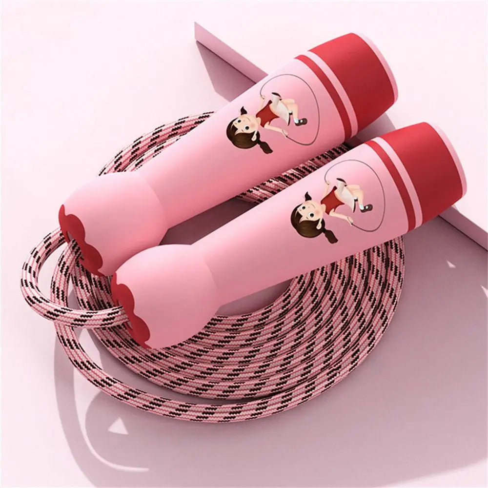 Lovely Adjustable Child Jumping Rope Fillet Design Cotton Rope Skipping Ropes Colourful Lovely Kids Jump Rope Sport Fitness