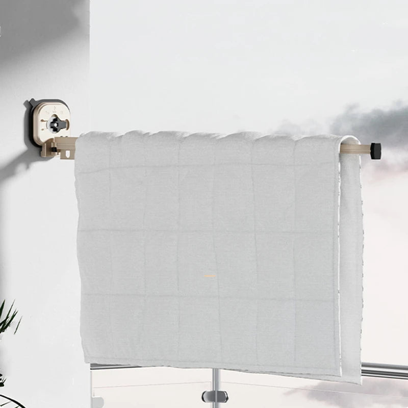 Retractable Clothes Hanger Wall Mounted No Punching Laundry Drying Rack Foldable Drying Racks Space Saving For Bathroom Balcony