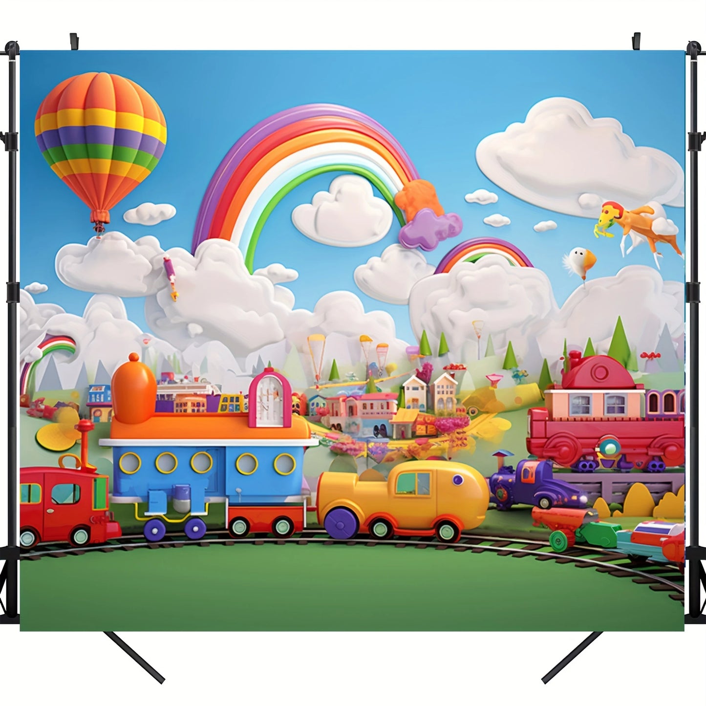 Train party Background Banner Decoration Party supplies Train birthday party gift supplies