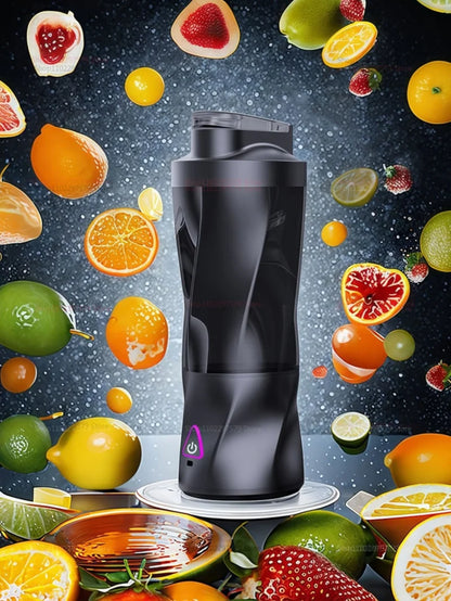 New Portable Juicer Blender USB Rechargeable 700ML Large Capacity Outdoor Fruit Mixer Smoothie Cup Travel Mixer with 4 Blades