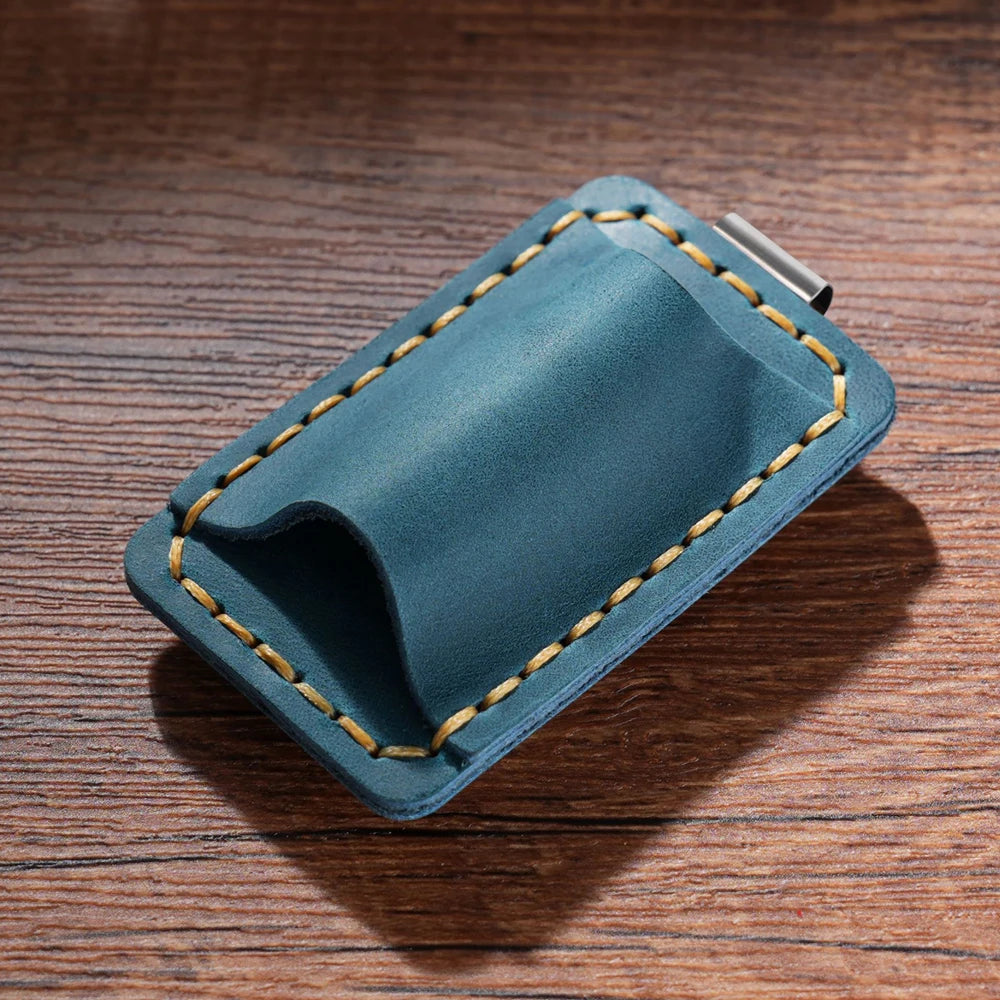 Leather Notebook Pen Holder with Clip Bookmark Book Accessories Convenient Portable Travel Supplies Office School Stationery