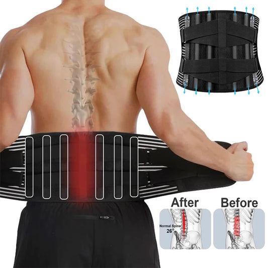 Back Waist Lumbar Support Belt Orthopedic Brace Posture Men Women Corset Spine Decompression for Waist Traine Tighten Abdomen