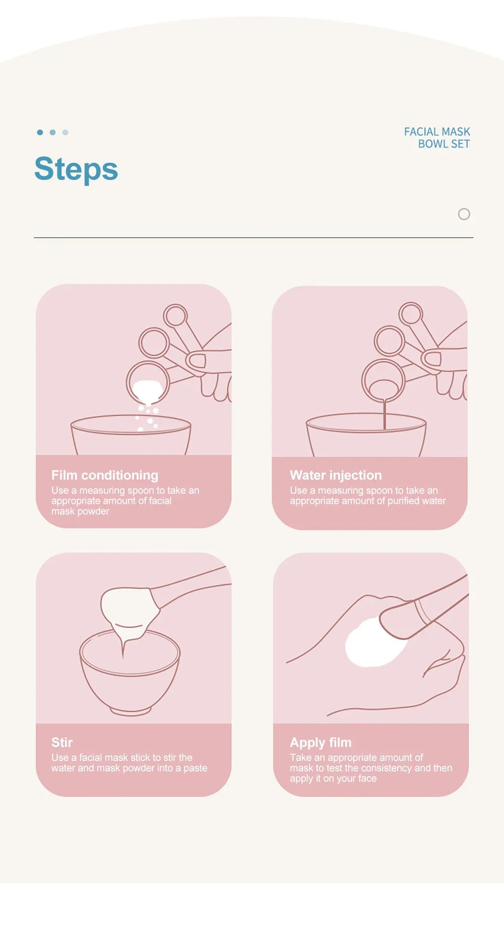 DIY 6 Set Silicone Mask Mud Essential Oil Bowl Skin Care Mud Bowl Spoon Tools Convenient Clean Durable Makeup Portable Skin Care