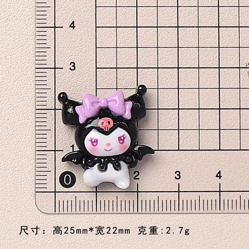100pcs Cartoon porker Sanrio diy resin accessories accessories handmade hairpins mobile phone cases headwear supplies