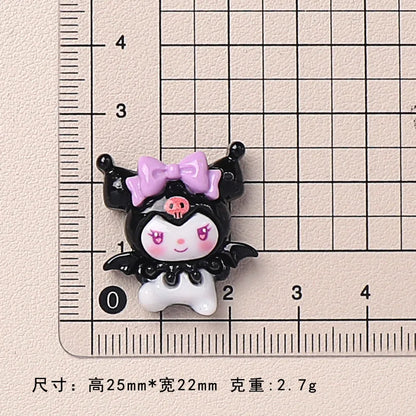 100pcs Cartoon porker Sanrio diy resin accessories accessories handmade hairpins mobile phone cases headwear supplies