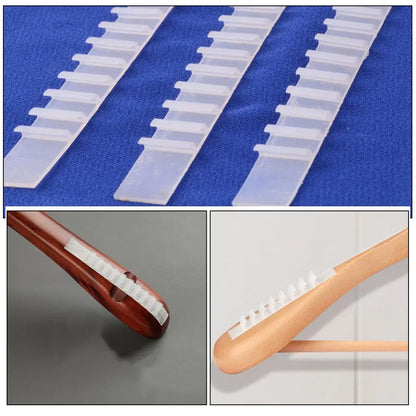 100 Pcs Silicone Anti Slip Hanger Strips Adhesive Grips Clothes Wardrobe Closet Non Skid Tape Home Decor Supply Strap Sticker