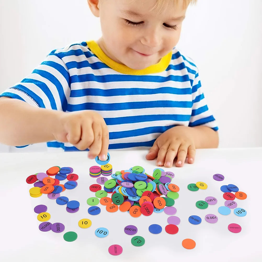 3 Set EVA Number Discs Math Manipulative Place Value Disks Educational Equipment Supplies Teaching Aids Decimal Chart Learning