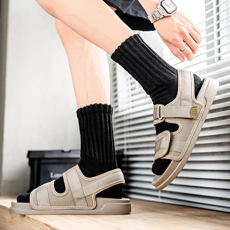 Sandals for men summer breathable cooldown men's outdoor sports leisure soft sole anti slip water wading outdoor beach shoes