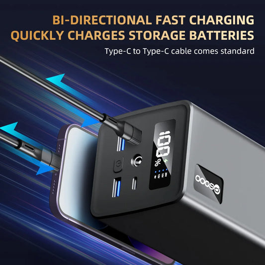 PSOOO 65W Power Bank 100000mAh Super Fast Charging Powerbank Portable External Battery Charger for Laptop iphone Xiaomi Huawei