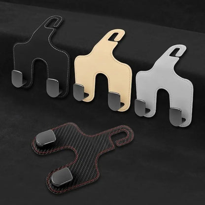 2 in 1 Car Back Seats Hook Storage Organizer Double Hook Car Headrest Hooks Strong Load-Bearing Hanging Auto Rear Seats Hanger