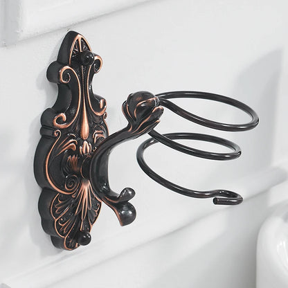 Robe Hooks European Style Brass Black Hangers For Clothes Towel Rack Clothes Hook Home Decoration Bathroom Hardware Set WF-88801