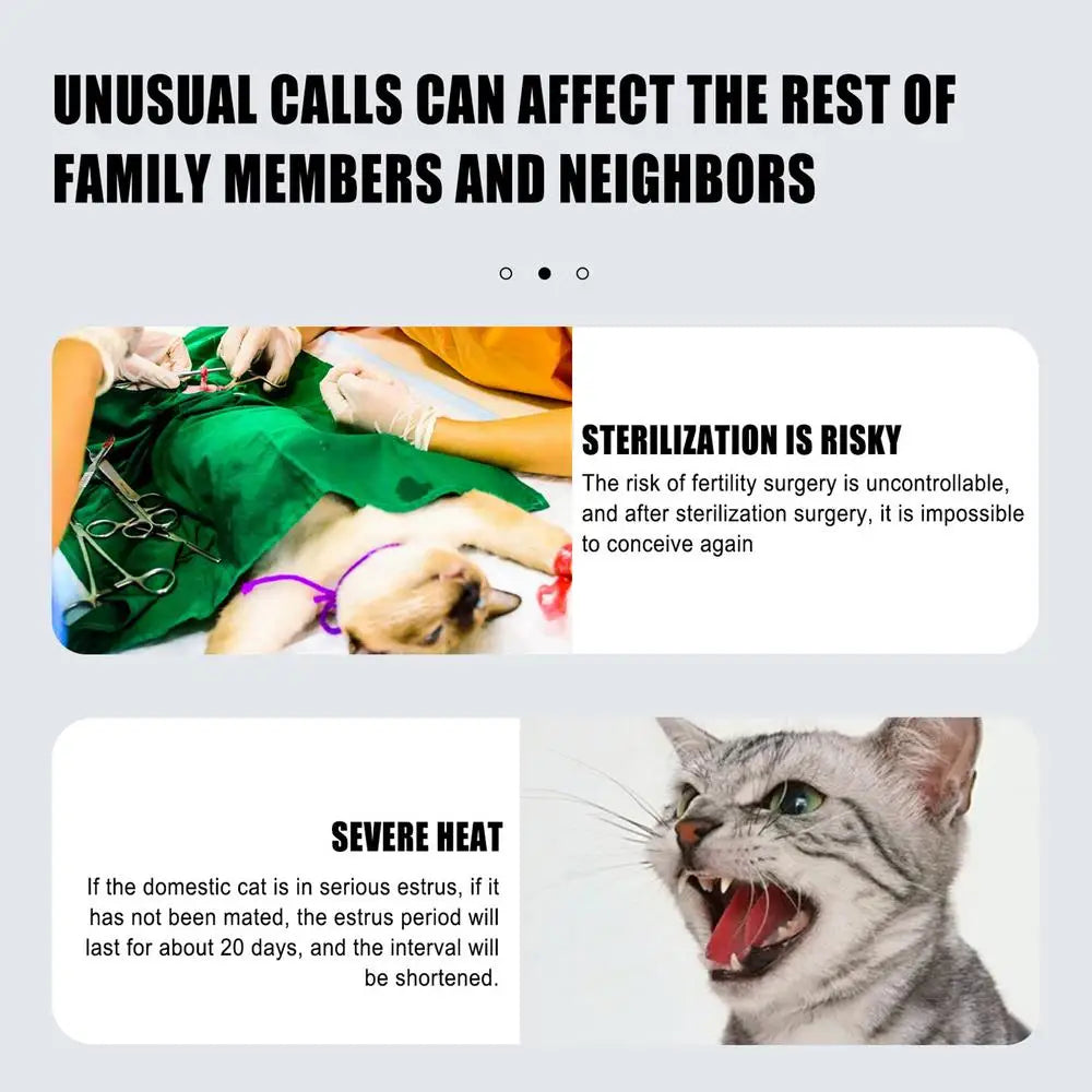 Pet Estrus Calming Spray Safe Healthy Calming Diffuser Cat Anti Anxiety Liquid Prevent Howling Soothe Mood For Calming Emotions