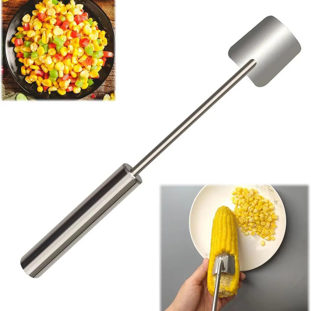 Corn Cob Peeler Stainless Steel Corn Peeling Tool Corn Stripper Tool Corn Thresher Cutter for Home Kitchen Restaurant Supplies