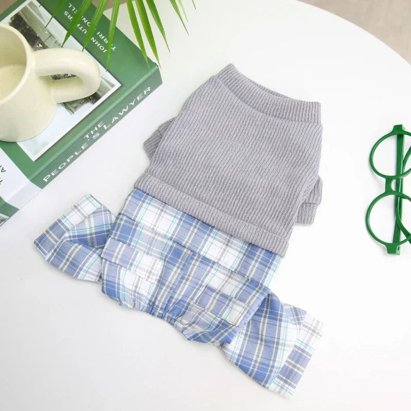 Couple Dog Clothes Jumpsuit Dress Winter Pet Clothing Boy Girl Dog Costume Apparel Puppy Skirt Pants Yorkie Pomeranian Apparel