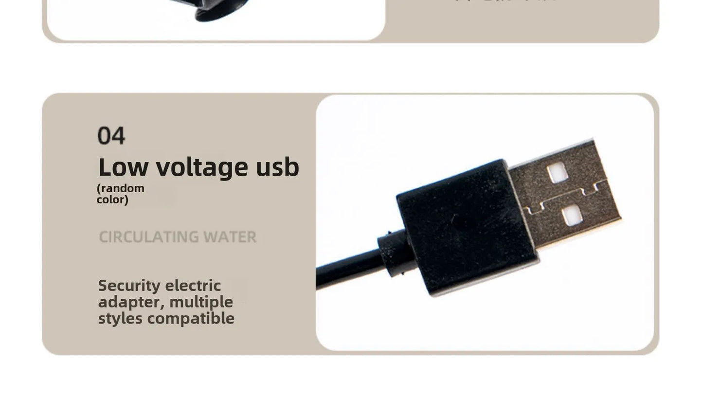 1L USB Electric Mute Pet Water Fountain Automatic Cat Drinking Bowl Filter Quiet Dispenser with Carbon Filter for Fresh Water