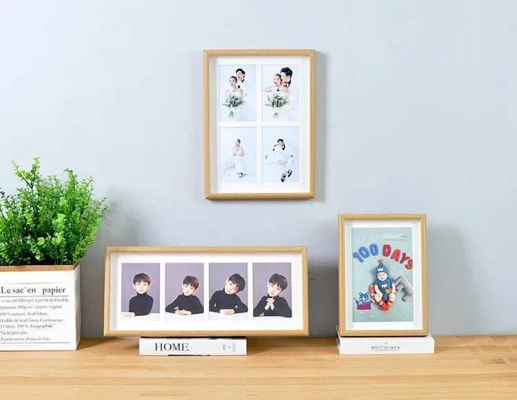 Double/Triple Photo Frame Integrated Desktop Album Set 180 ° Vertical Photo Frame HD Photo Gift Fram