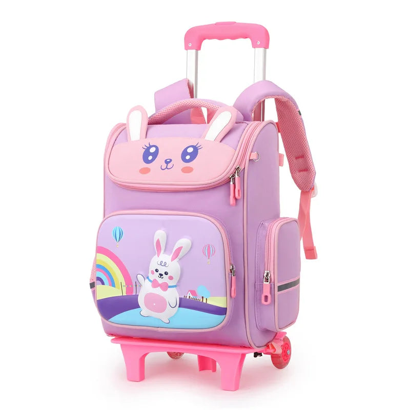 Kids Trolley Backpack For Girls Primary School Rolling Backpack for Boys School bag with Wheels School Wheeled Backpack Book Bag