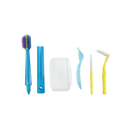 1 Box Portable Travel Dental Cleaning Set Oral Cleaning Care Toothbrush Interdental Brush Teeth Whitening Orthodontic Care Kit