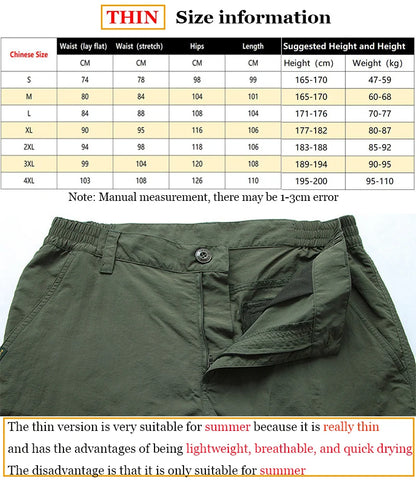 2024 Outdoor Waterproof Tactical Cargo Pants Multi-pocket Men Breathable Casual Long Trousers Male Quick Dry Cargo Pants