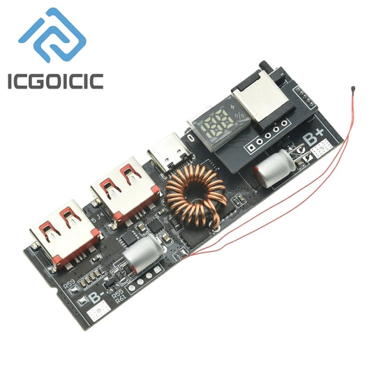 3S/4S/5S Bidirectional PD Power Bank Module – 6 Port 65W~100W Fast Charge DIY Mobile Power Motherboard Kit