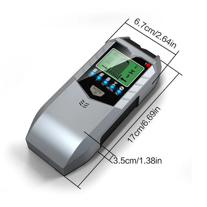 5-in-1 Handheld Wall Metal Detector - Scanner for Metal, Wires, Timber Studs, and Currents, Precise Wall Measurement Tool