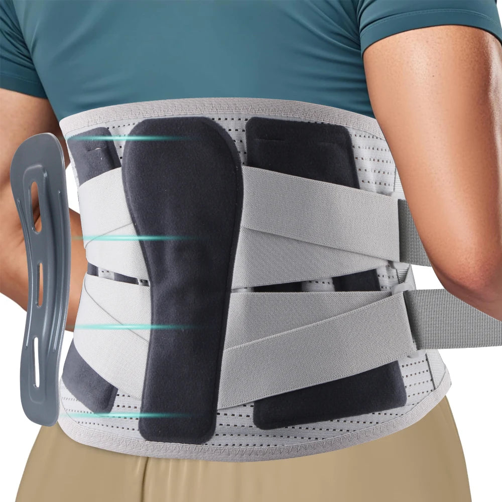 1PCS Back Brace for Lower Backs Pain Relief- Back Support Belt for Women Men for Sciatica.Removable Stays for Lower Back Support