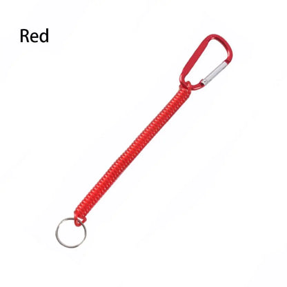 Gear Tool Outdoor Hiking Camping Anti-lost Phone Keychain Portable Fishing Lanyards Camping Carabiner Spring Elastic Rope