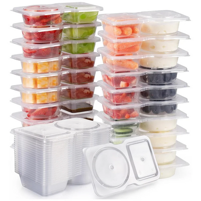 B08B-Reusable Snack Box Container With Lids, 20Pcs Pack, Snackle Box For Portion Control, New Storage