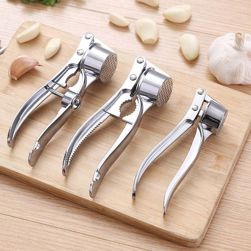 Stainless Steel Garlic Press Machine Handheld Manual Ginger Grinder Multifunctional Tools Kitchen Accessories