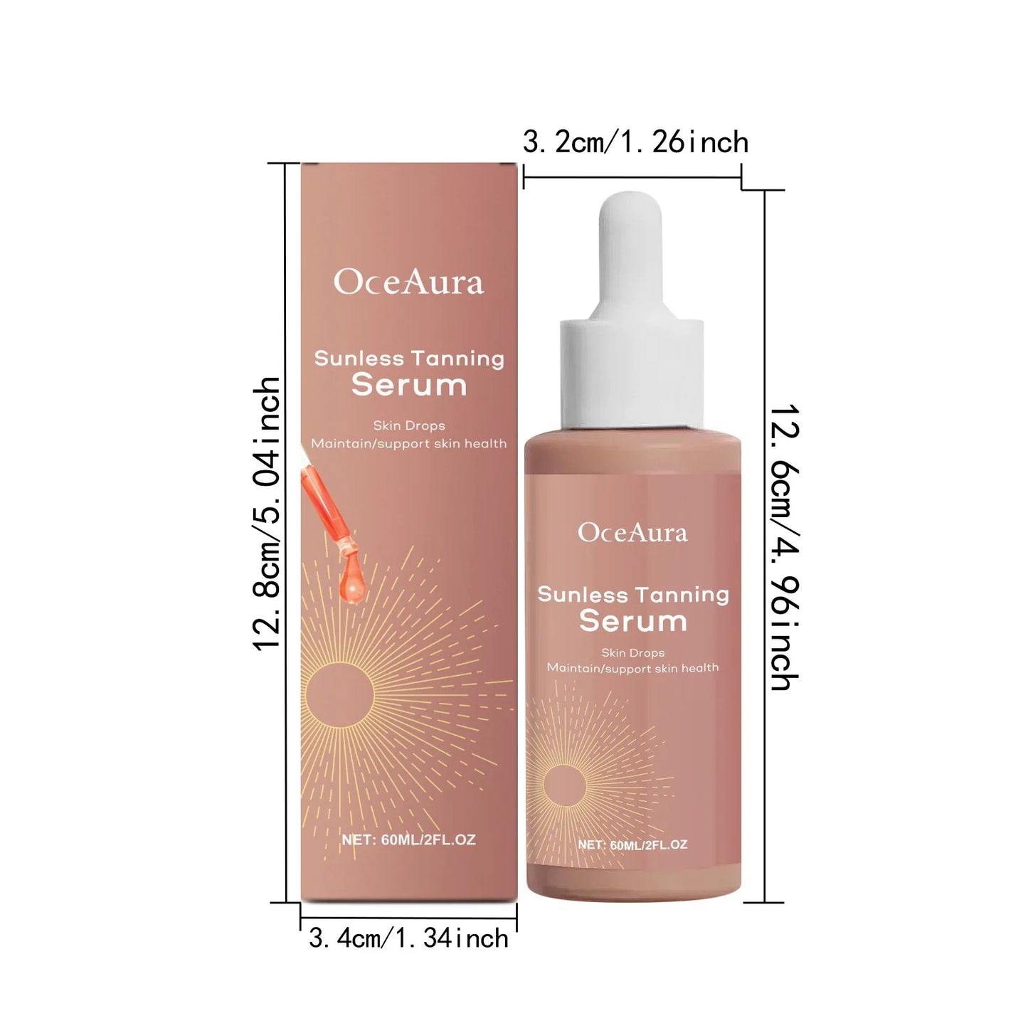 Herbal Sunless Tanning Essence Lasting Absorb Sunlight Natural Skin Sexy Protect Solarium Body Face Bronze Self Tanning Serums
