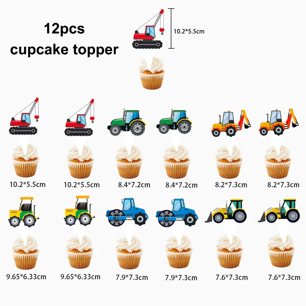 Farm Green Tractor Party Happy Birthday Banners Plates Napkins Tablecloths Farm Themed Birthday Party Supplies Decors