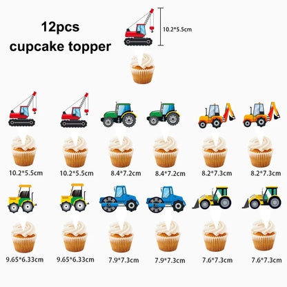 Farm Green Tractor Party Happy Birthday Banners Plates Napkins Tablecloths Farm Themed Birthday Party Supplies Decors