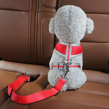 1 piece of car pet dog cat adjustable seat belt, retractable towing rope dog harness dog rope dog car travel supplies