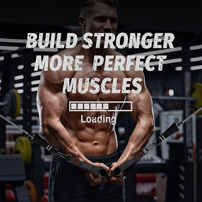 Resistance Bands Handle Bar Attachment Station Fitness Pulley Strap Exercise Home Gym Training Accessories Workout Equipments