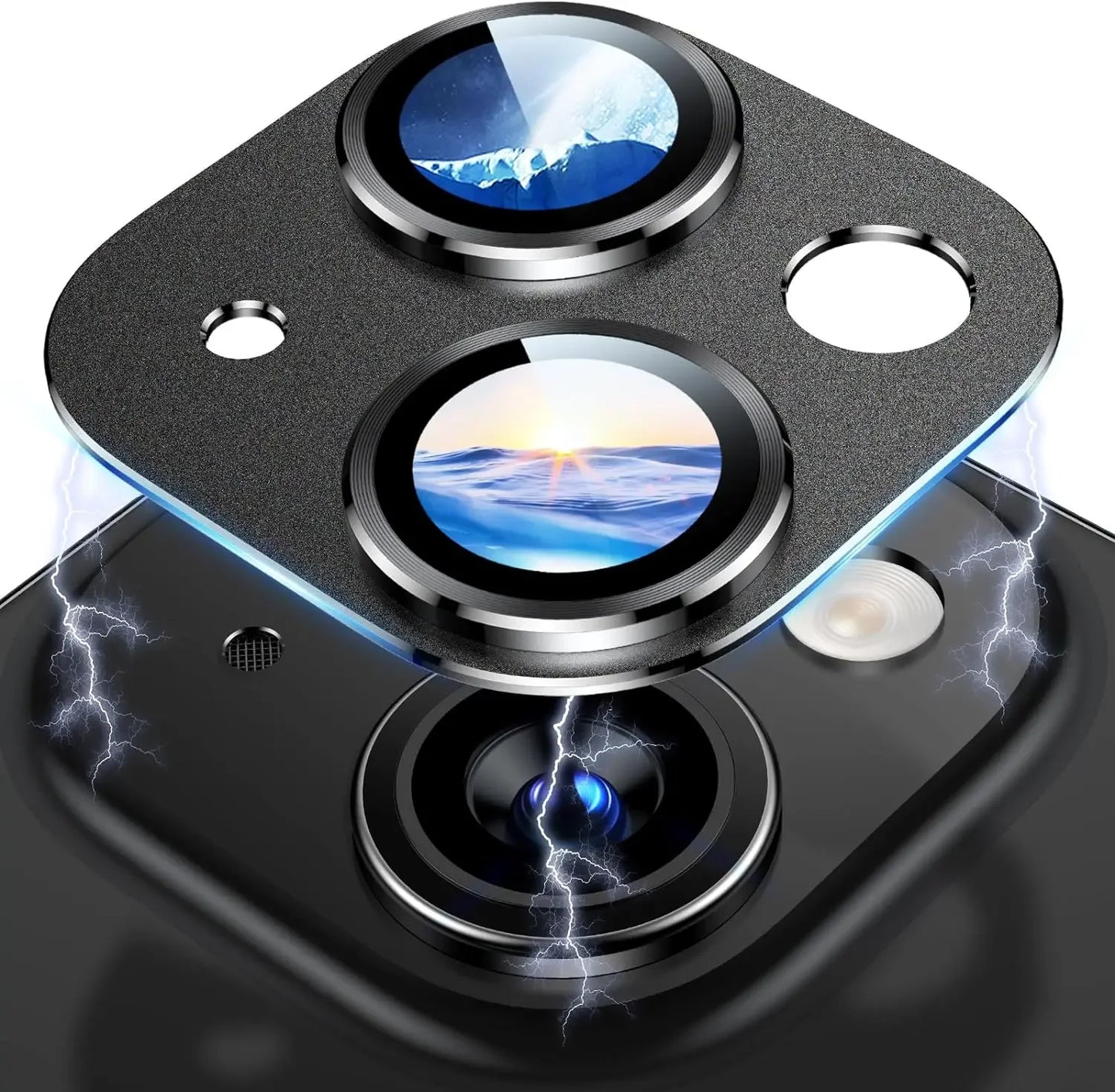 Blue Camera Lens Protection Cover For IPhone 16 15 Pro Max 16 Plus 13 12 Mini 14 13 Pro Max Tempered Glass Protector Accessories