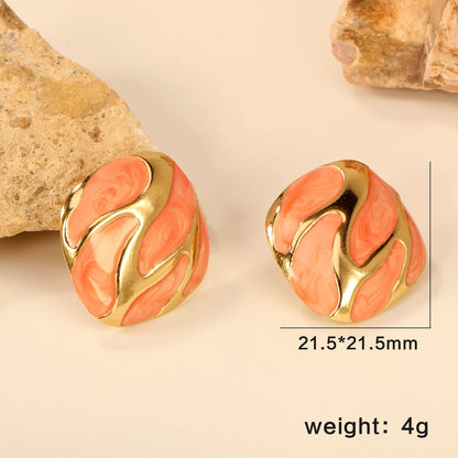 LUXUSTEEL Irregular Vitality Earrings Butterfly Women Stud Earrings Round Stainless Steel Female Ear ring Elegant Jewelry Gift