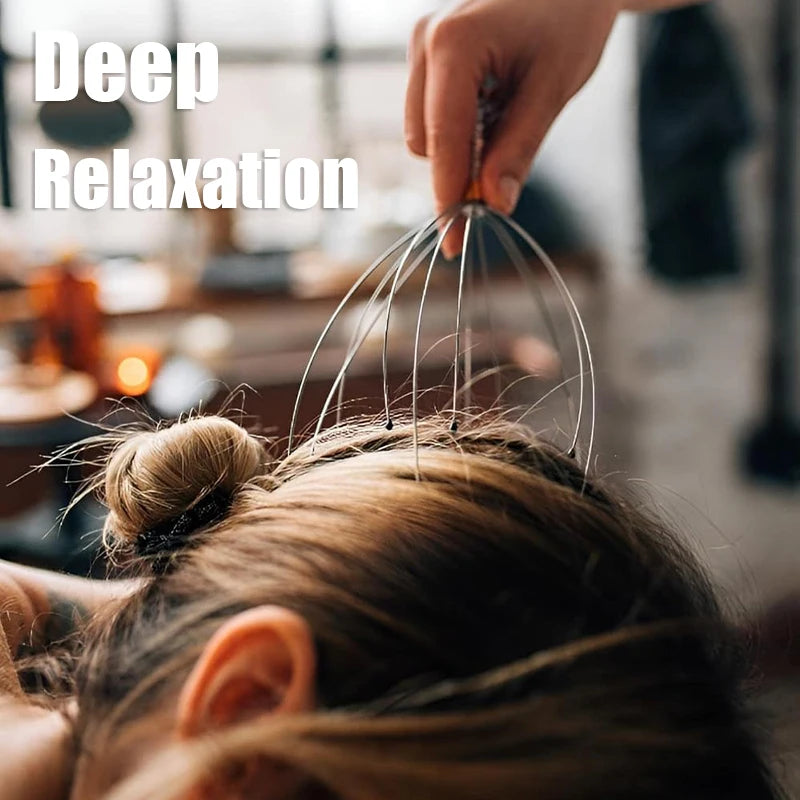 Octopus Head Massager Scratching Scalp Relaxation Relief Increase Blood Circulate Scratcher Relieves Tension Health Care Random