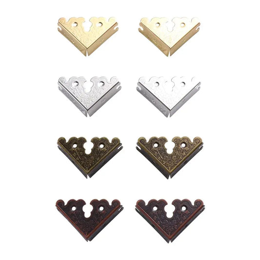 Corner Brackets Protector Edge Cover Decorative Antique Corner Furniture Protector Wooden Box Corner Protector Triangle Corner