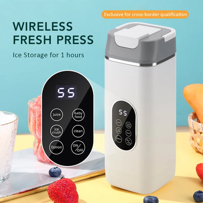 Portable Juicer Mini Electric Blender Multifunction Juice Maker Machine Fruit Mixers Extractors Smoothies Mixer 12 Blades