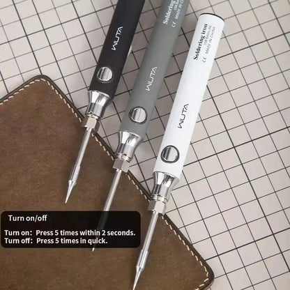 Portable Soldering Iron 1100mAh Mini Soldering Iron Kit USB Rechargeable Welding Soldering Iron Tool