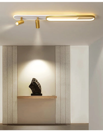 LED Ceiling Lights With Spotlights Minimalist Track Lights for Bedroom Lobby Dining Room Hall Corridor Long Strip Ceiling Lamps