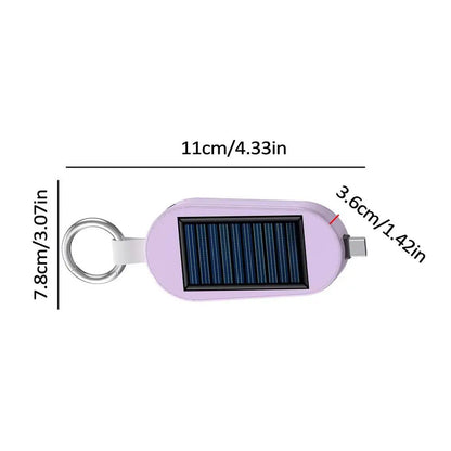 Solar Power Bank Pocket Power Bank Solar Keychain Charger Fast Charging Wireless Charger Portable External Power Bank Keychain