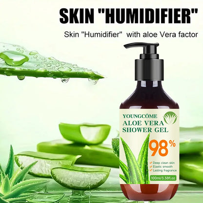 Aloe Vera Moisturizing Shower Gel,suitable for all skin types,Deep cleans pores,Improves the texture of skin Moisturizing Smooth