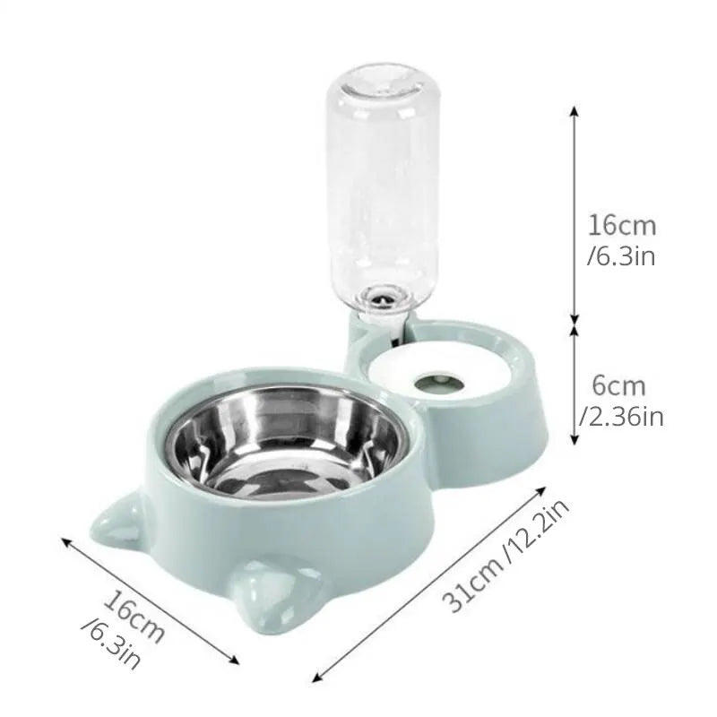 Blue Pet Dog Cat Bowl Fountain Automatic Food Water Feeder Container For Cats Dogs Drinking Pet Articles